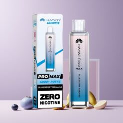 Hayati Pro Max 4000 Puffs Eldobható E-cigaretta Kékáfonya-Banán 5% Nikotin, magyar nagykereskedés