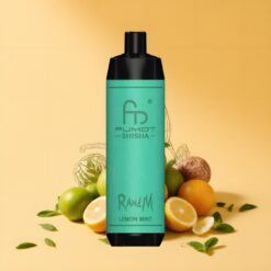 RandM Fumot Shisha 10000 Puffs Eldobható e-Cigi Citrom Menta 18ml magyar nagykereskedés
